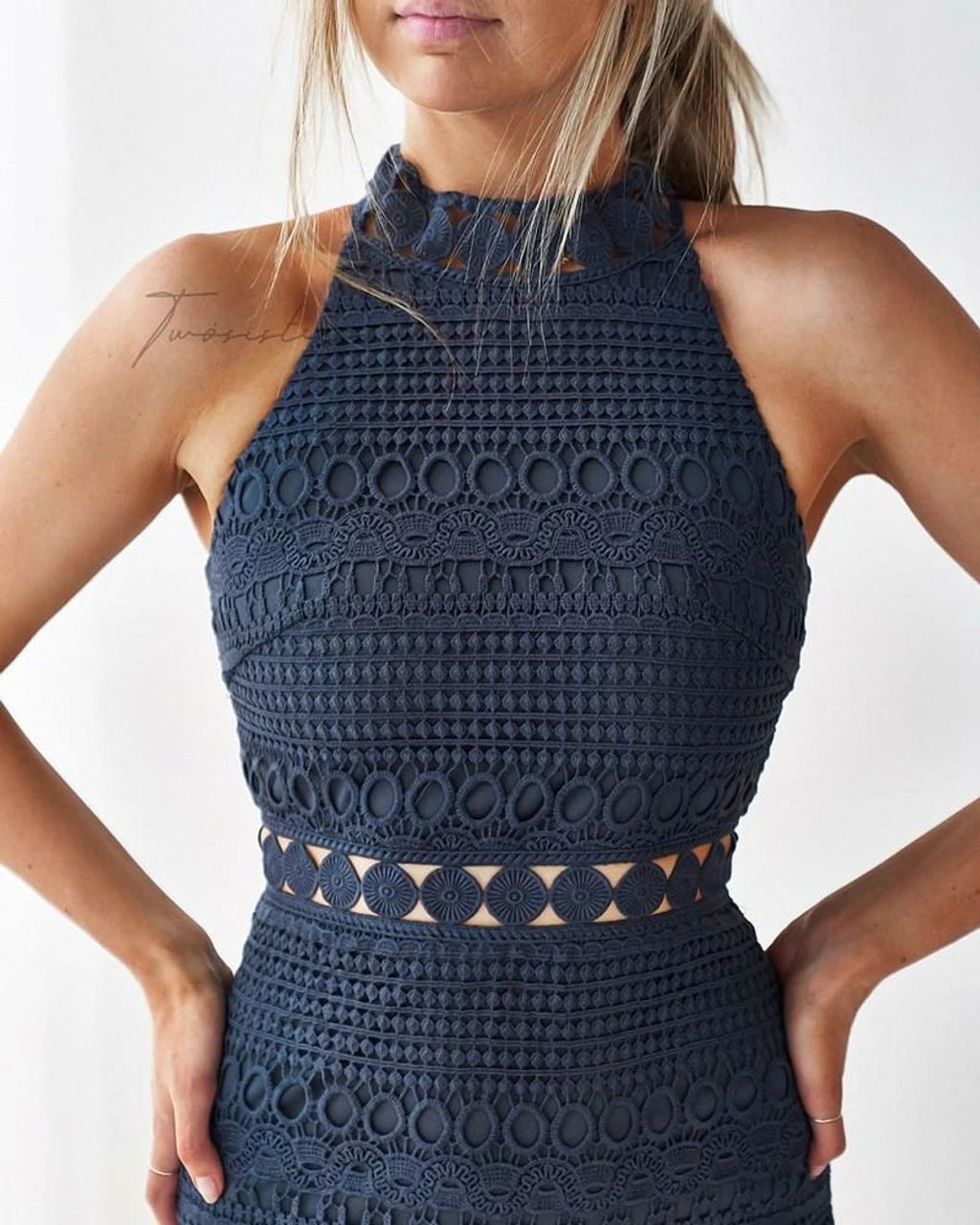 Rivers MIDI Dress - Steel Blue 7 Rivers MIDI Dress - Steel Blue - Image 5