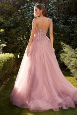 A1267 STRAPLESS A-LINE CORSET GOWN 7 A1267 STRAPLESS A-LINE CORSET GOWN -US Dress Sales Shop A1267 STRAPLESS A LINE CORSET GOWN back 78298.1701267341