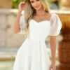 Chloe Puff Sleeve Mini Dress -White -US Dress Sales Shop ComA001 45 81612.1680616592