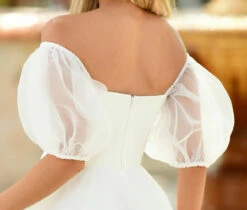 Chloe Puff Sleeve Mini Dress -White 11 Chloe Puff Sleeve Mini Dress -White -US Dress Sales Shop ComA001 46 15325.1680533427