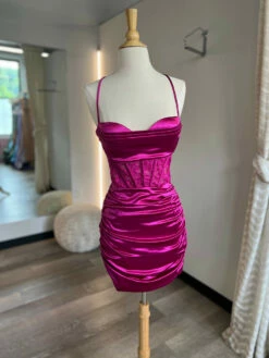 Pia Mini Dress - Fuchsia -US Dress Sales Shop IMG 2338 14621.1692896618