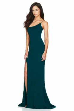 Jasmine One Shoulder Gown - TEAL-FINAL SALE 6 Jasmine One Shoulder Gown - TEAL-FINAL SALE -US Dress Sales Shop JASMINE ONE SHOULDER GOWN TEAL NOOKIE 2 15104.1573241505