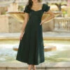 Maldives Midi Dress - Hunter Green -US Dress Sales Shop LB001 1207 Original 07252.1657297681