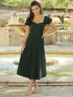 Maldives Midi Dress - Hunter Green