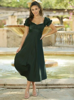 Maldives Midi Dress - Hunter Green -US Dress Sales Shop LB001 1211 95242.1657297684