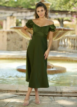 Maldives Midi Dress - Olive