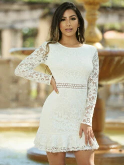 Medindie Dress- White -US Dress Sales Shop LB001 1510 Original 54825.1652281011