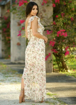 Linnea Maxi Dress - White Floral - FINAL SALE 11 Linnea Maxi Dress - White Floral - FINAL SALE -US Dress Sales Shop LB001 502 47714.1652980546