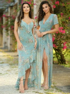 Linnea Maxi Dress - Teal Floral - FINAL SALE -US Dress Sales Shop LB001 84 Original 90834.1652982642