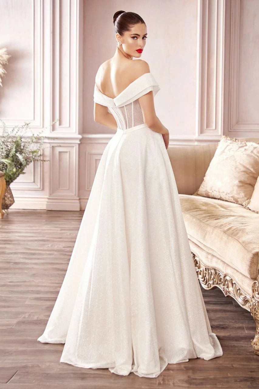 Leonora Gown -Glitter White 5 Leonora Gown -Glitter White - Image 3