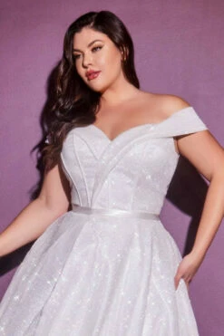 Leonora Gown -Glitter White 13 Leonora Gown -Glitter White -US Dress Sales Shop Leonora upclose2 15243.1685465490