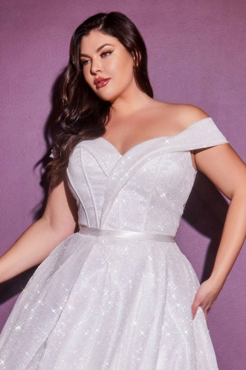 Leonora Gown -Glitter White 8 Leonora Gown -Glitter White - Image 6