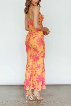 Moana Maxi Dress - Orange Floral 7 Moana Maxi Dress - Orange Floral -US Dress Sales Shop Moana Maxi Dress back 33418.1692814837