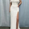 Oksana Gown - Off White Feather 1 Oksana Gown - Off White Feather -US Dress Sales Shop OKSANA off white front 23999.1686152089