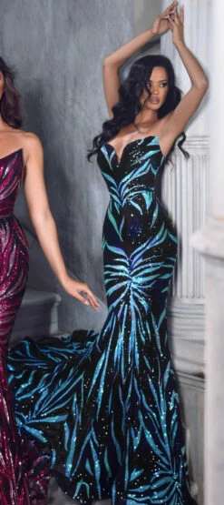 PS22538-Black/Mint - Portia & Scarlett-FINAL SALE 10 PS22538-Black/Mint - Portia & Scarlett-FINAL SALE -US Dress Sales Shop PS22538 HOT PINK BLACK MINT 17319.1670618590