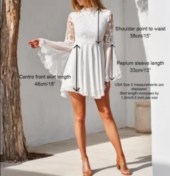 PAIGE DRESS - WHITE -US Dress Sales Shop Paige Sizing 35525.1594434961