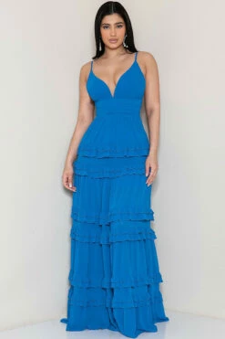 Seraphina Maxi Dress - Ocean Blue