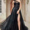 Leila One Shoulder Gown - A1053 - BLACK 2 Leila One Shoulder Gown - A1053 - BLACK -US Dress Sales Shop a1053 black 15426.1677009819