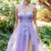 Leila One Shoulder Gown - A1053 - Lilac