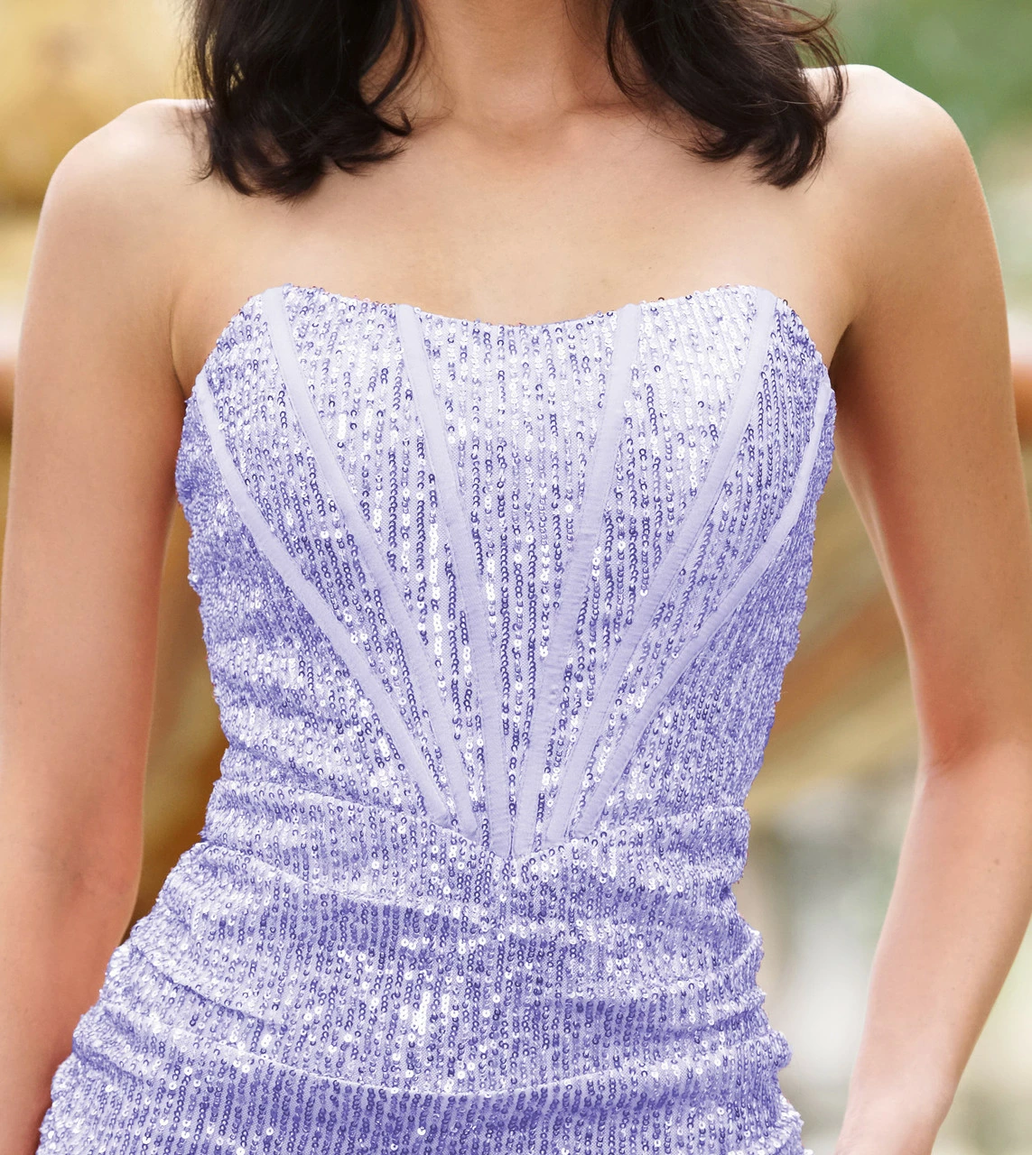 Gia Corset Sequin Mini Dress - Lilac 4 Gia Corset Sequin Mini Dress - Lilac - Image 3