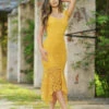 Giselle Dress - Mustard -US Dress Sales Shop giselle mustard 70050.1651083089