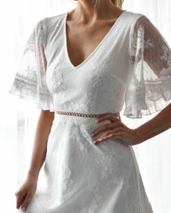 Jennie Dress - White-FINAL SALE -US Dress Sales Shop jennie dress white two sisters the label 6 76891.1557614534