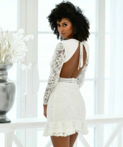 Medindie Dress- White -US Dress Sales Shop medindie back 58529.1651249595