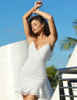 Sadie Mini Dress - White - Size 10 - FINAL SALE 10 Sadie Mini Dress - White - Size 10 - FINAL SALE -US Dress Sales Shop nina 2 16783.1616854348