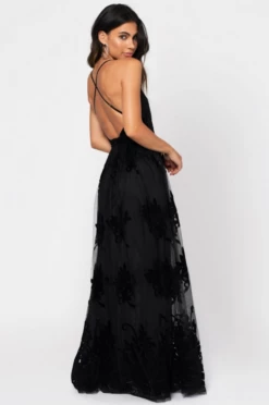 Promenade Maxi Dress - BLACK -US Dress Sales Shop promenade black 1 14850.1579131341