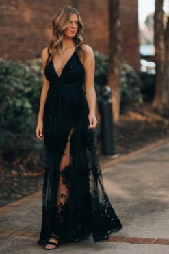 Promenade Maxi Dress - BLACK -US Dress Sales Shop promenade maxi 1 97719.1579130903