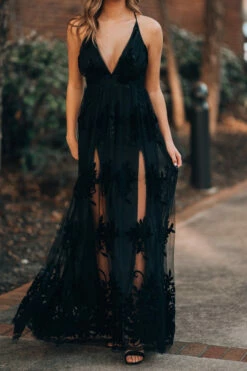 Promenade Maxi Dress - BLACK -US Dress Sales Shop promenade maxi 3 88920.1579130906