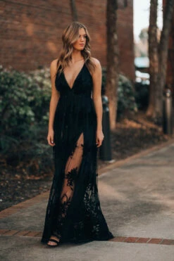 Promenade Maxi Dress - BLACK -US Dress Sales Shop promenade maxi 8 95358.1579130908