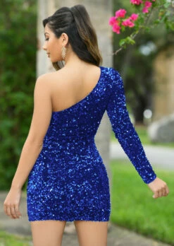 Rita One Sleeve Mini Dress- Cobalt 7 Rita One Sleeve Mini Dress- Cobalt -US Dress Sales Shop rita3 87728.1689597213