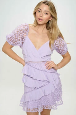 Sandra Mini Dress - Lilac-FINAL SALE