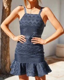 Shona Dress - Steel Blue-FINAL SALE -US Dress Sales Shop shona steel blue cocktail dress two sisters the label 3 91193.1651250004