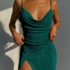 Sutton Slip Dress - Emerald